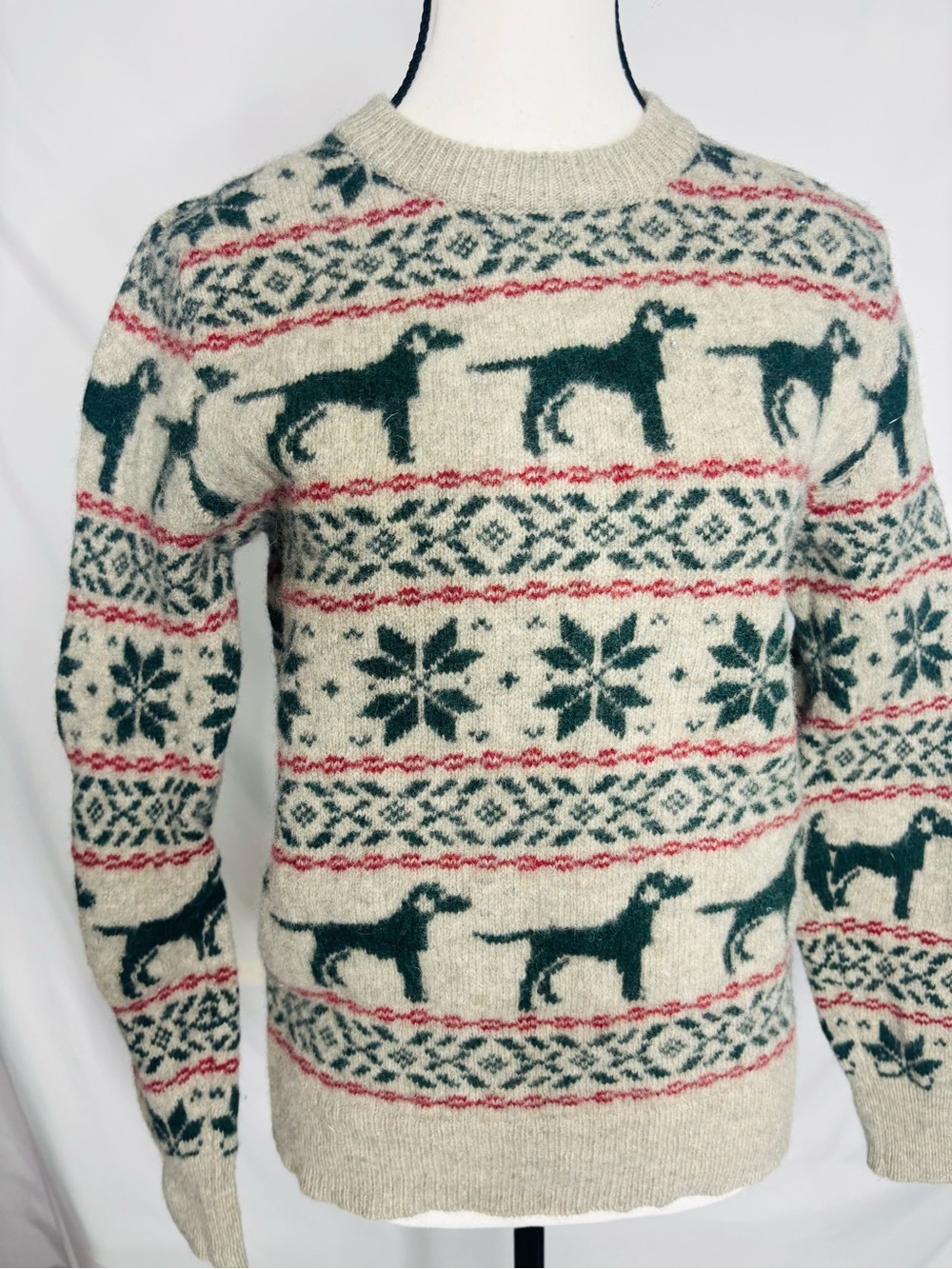 J Crew Fair Isle 100% wool Dog Sweater - Picture 5 of 7